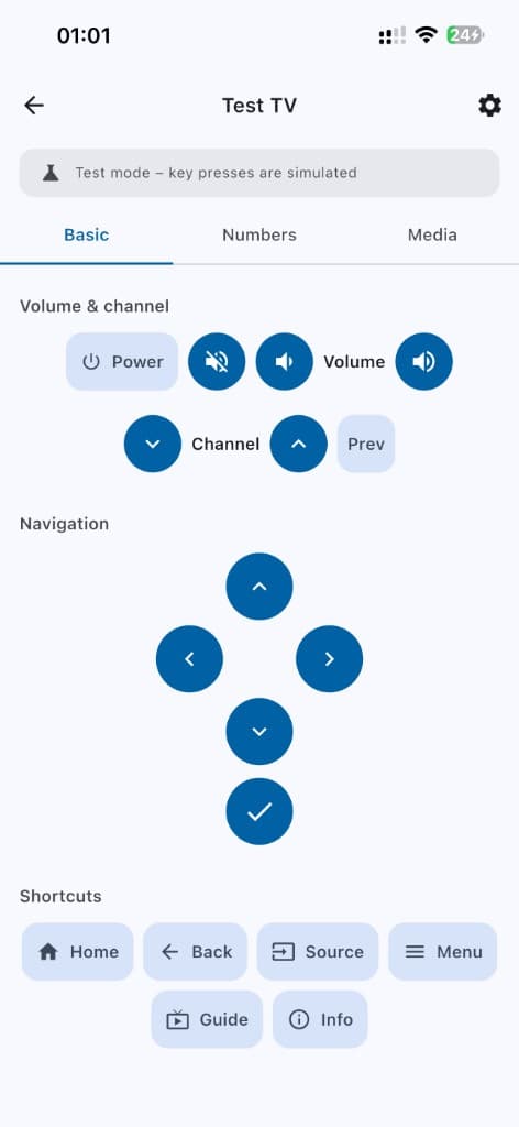 Smart TV Remote Pro — Remote: Volume, channel, D-pad, shortcuts